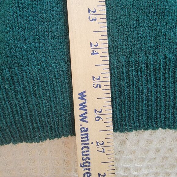 VTG‎ Highland Glen Sweater Mens L Forest Green Pure New Wool Pullover Scotland - Picture 9 of 11
